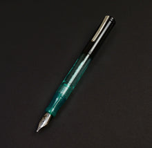 Load image into Gallery viewer, Model 20 Marietta Fountain Pen - Black Sea Glass Andromeda SE