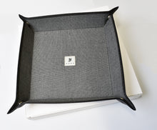 Load image into Gallery viewer, Valet Tray - Black Napa Suit Grey