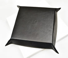 Load image into Gallery viewer, Valet Tray - Black Napa Suit Grey