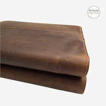 Load image into Gallery viewer, Franklin-Christoph boot brown leather 20 pen case with distressed finish and black piping.