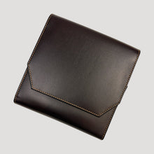 Load image into Gallery viewer, Franklin-Christoph Penvelope Six brown napa leather case with creme stitching, 6 pen slots, and magnetic closure.