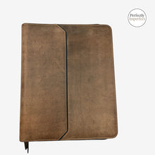 Load image into Gallery viewer, Franklin-Christoph boot brown leather 40 pen case with distressed finish and padded interior.