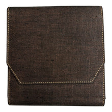 Load image into Gallery viewer, Franklin-Christoph Penvelope Six dark brown fabric pen case with 6 slots and concealed magnetic closure.