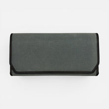 Load image into Gallery viewer, Franklin-Christoph Lucky 13 grey canvas pen case with 13 slots and magnetic closure, new old stock.