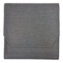 Load image into Gallery viewer, Franklin-Christoph Penvelope Six grey fabric pen case with 6 slots and concealed magnetic closure. Cotton/polyester blend.