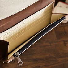 Load image into Gallery viewer, Fortis Clutch Envelope - Creme' and Brown