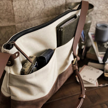 Load image into Gallery viewer, Fortis Sling Bag - Creme' and Brown